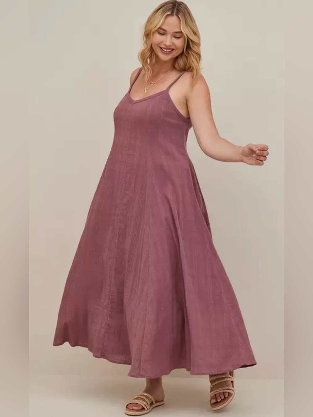 torrid Dusty Rose Spaghetti-Strap Maxi Dress